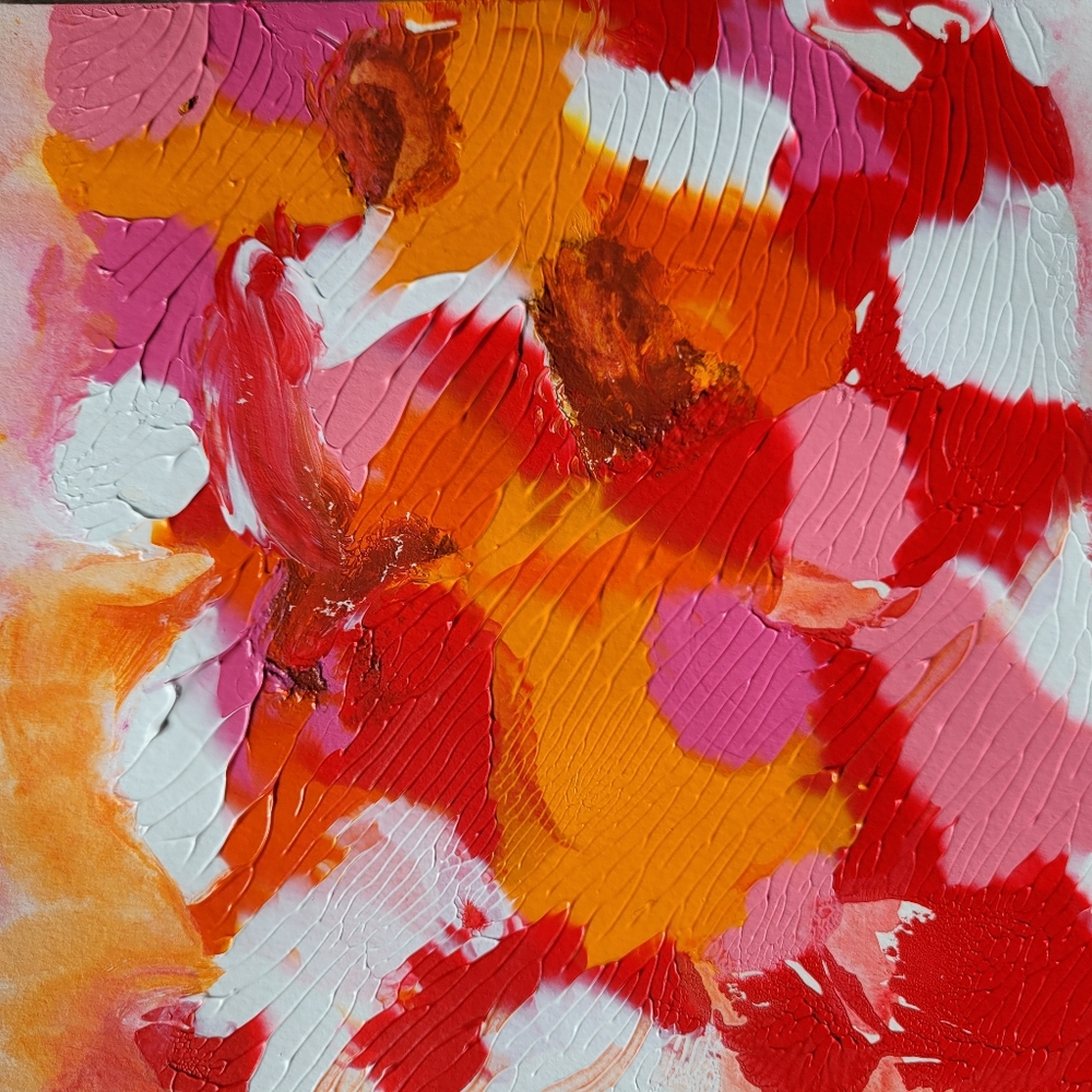 Original Abstract Acrylic Painting on Fine Art Paper, 11x14 - Picture 6 of 8